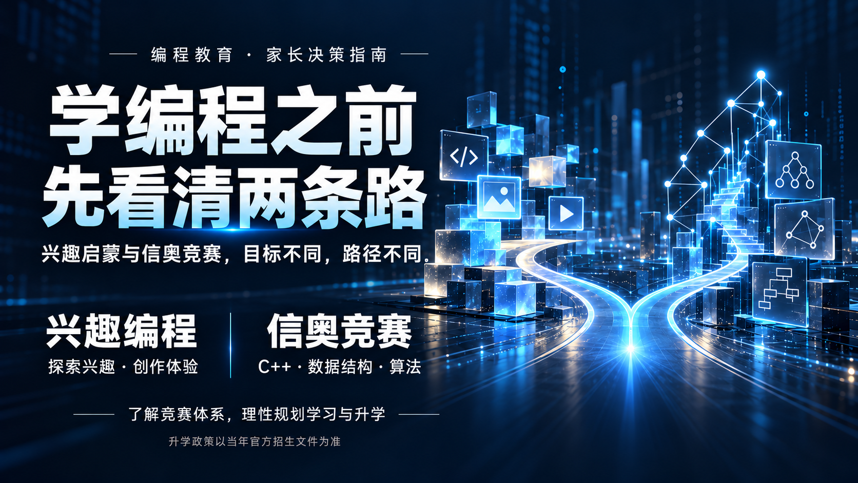 编程课分两种:一种叫兴趣,一种叫信奥赛。能在升学拿到结果的,只有后者